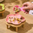 Ceramic Pet Bowl Cute Cat Snack Canned Plate High Foot Neck ProtectionBowl