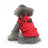 Padded dog chest jacket with zip and reflective straps in Blue, in a home setting