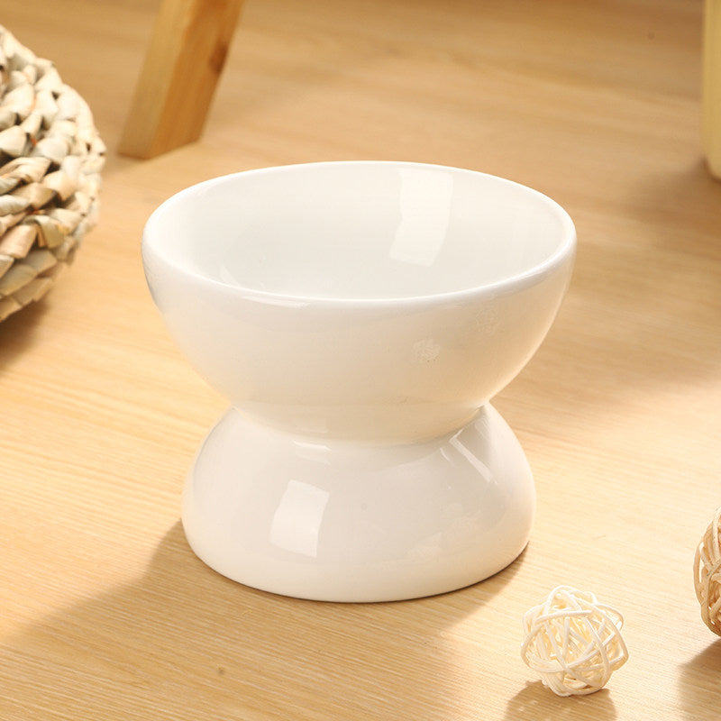 Ceramic Raised Pet Bowl with Gradient Finish for Cats and Small Dogs, Food or Water