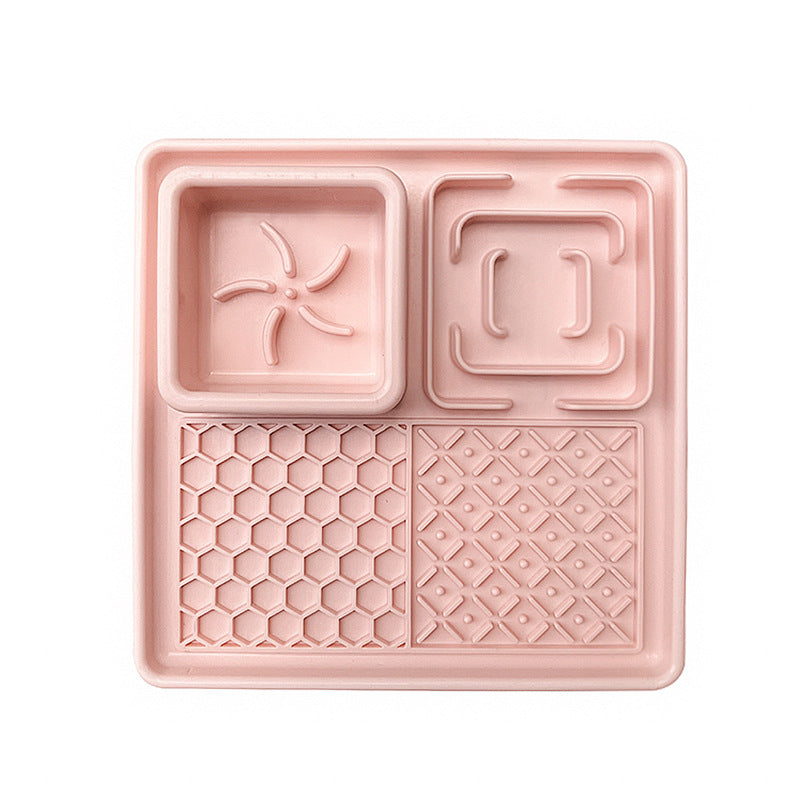 Food-Grade Silicone Pet Feeding Mat in Round or Square Shape with Non-Slip Waterproof Base