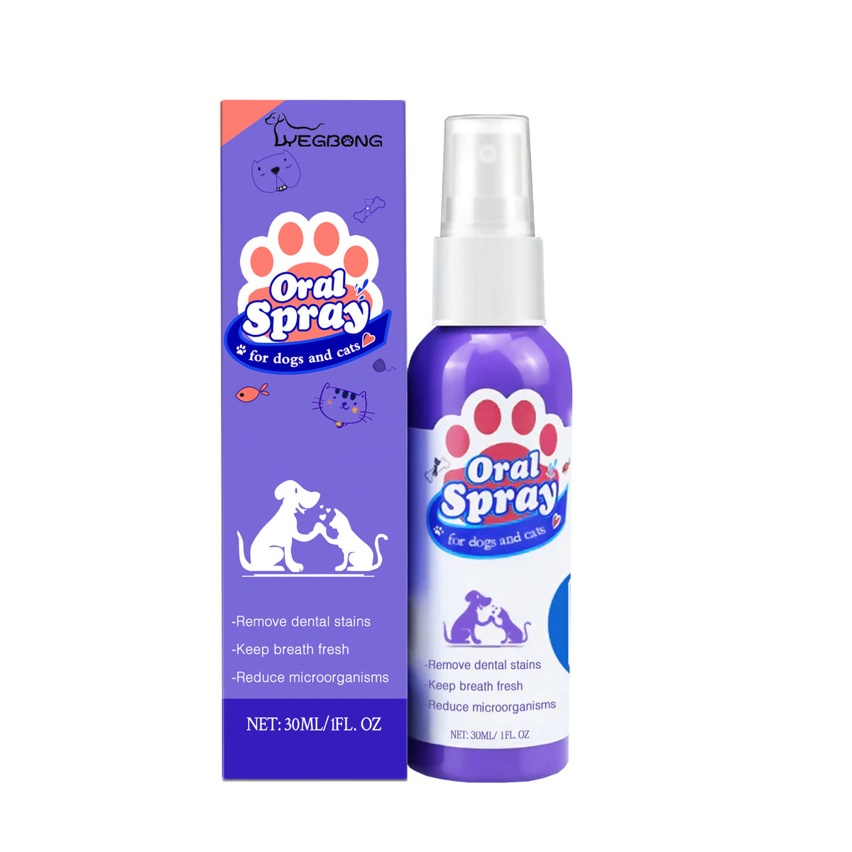 Teeth Cleaning Spray for Cats and Dogs, Fresh Breath Care