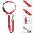 Elastic dog car seat belt lead in red with metal clip