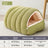 Enclosed washable cat cave bed with removable cushion, medium size, view 8 of 17