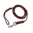 Braided dark brown leather dog lead with locking hook in Dark Brown
