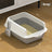 Large Semi-Enclosed Cat Litter Box with Scoop and High Splash Guard
