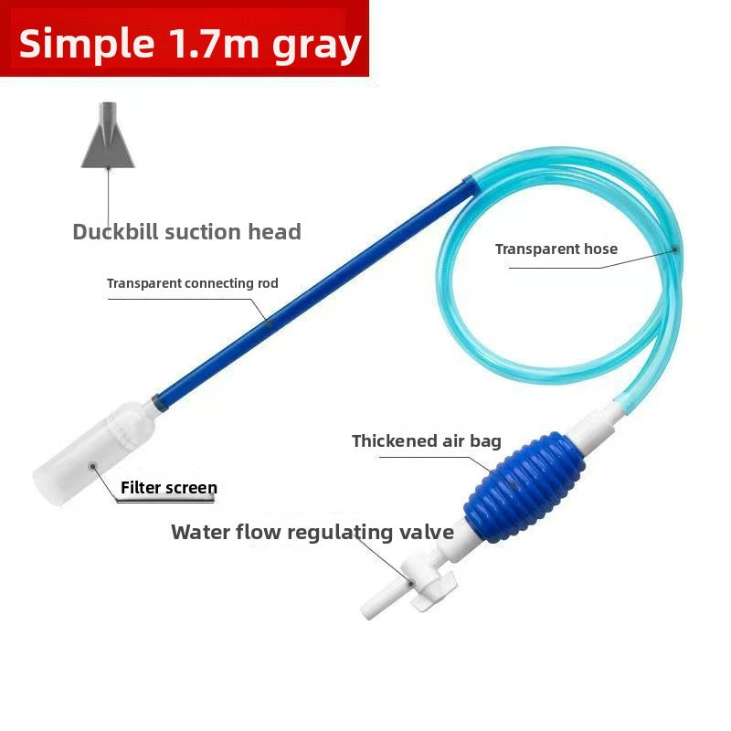 Fish Tank Water Changer Hose, Manual Siphon Cleaning Tool
