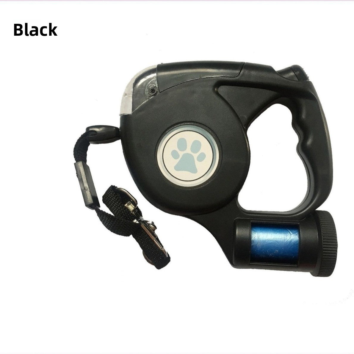 LED retractable dog lead with waste bag dispenser, product image 2