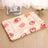 Beige bear print flannel bed pad for cats
