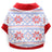 Cotton holiday pet T-shirt for small dogs and cats in Red Polka Dot, top view