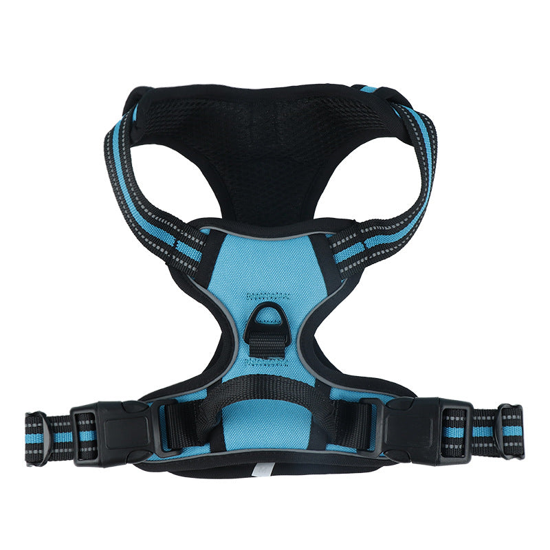 Reflective burst-resistant dog harness, 4 sizes available from Pet Royale UK