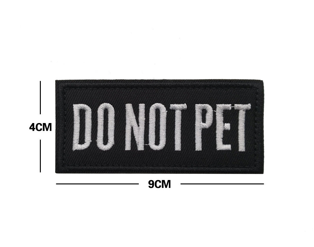 Embroidered hook and loop dog vest patch reading do not pet, product image 11
