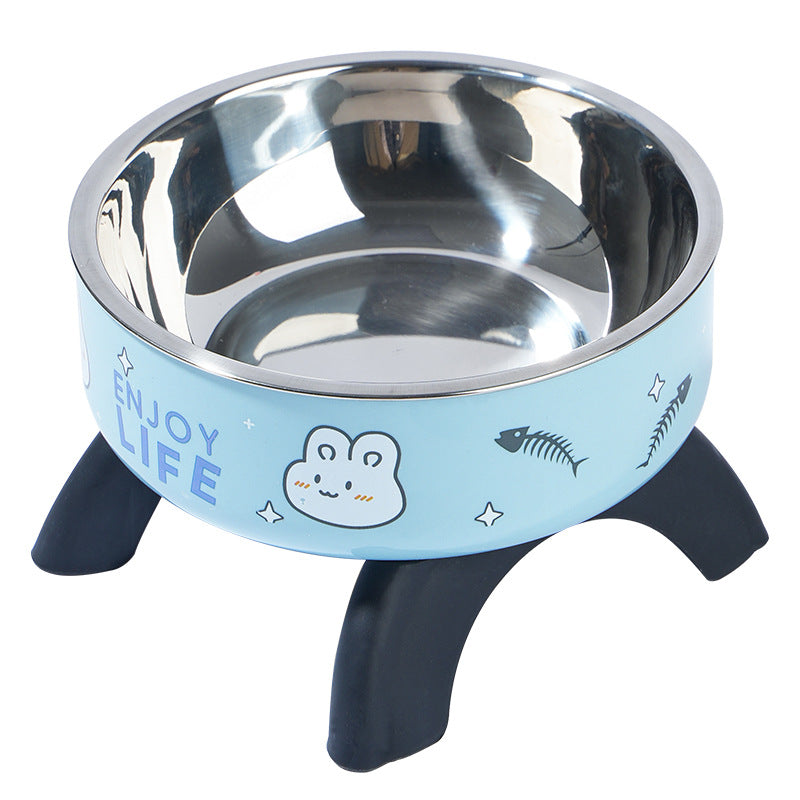 Elevated Pet Food Bowl with Stainless Steel Insert
