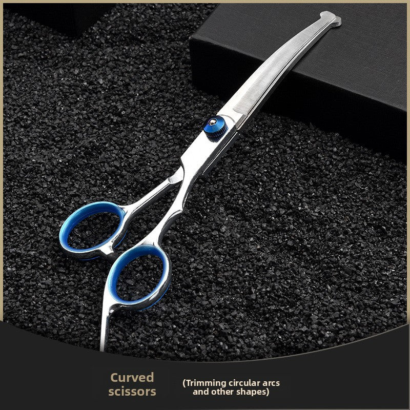 6 Inch Stainless Steel Dog Grooming Scissors, Straight and Curved