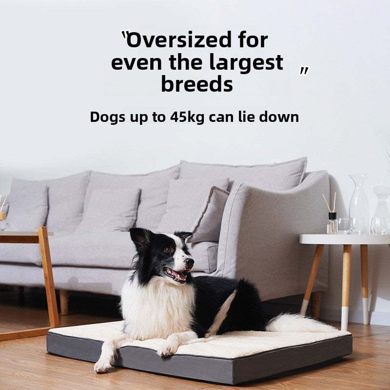 Memory foam dog bed mat with washable cover, main product photo