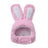 Cute animal headgear hat for cats and small dogs in Green Pompom Small, side view