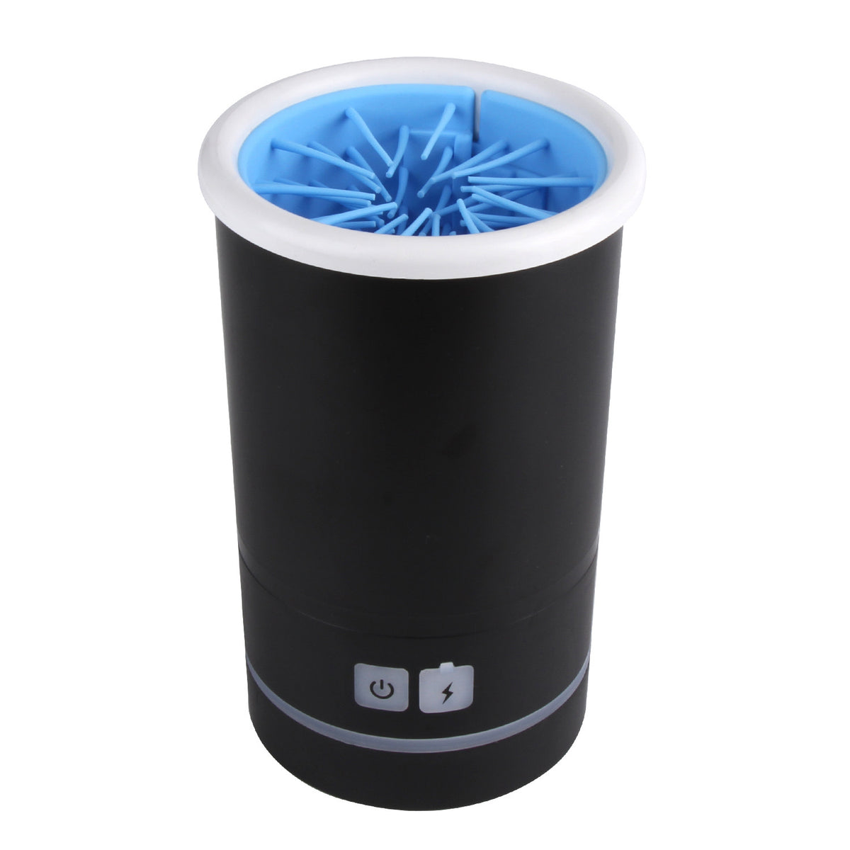 Black and white electric pet paw cleaner with silicone brushes, photo 8