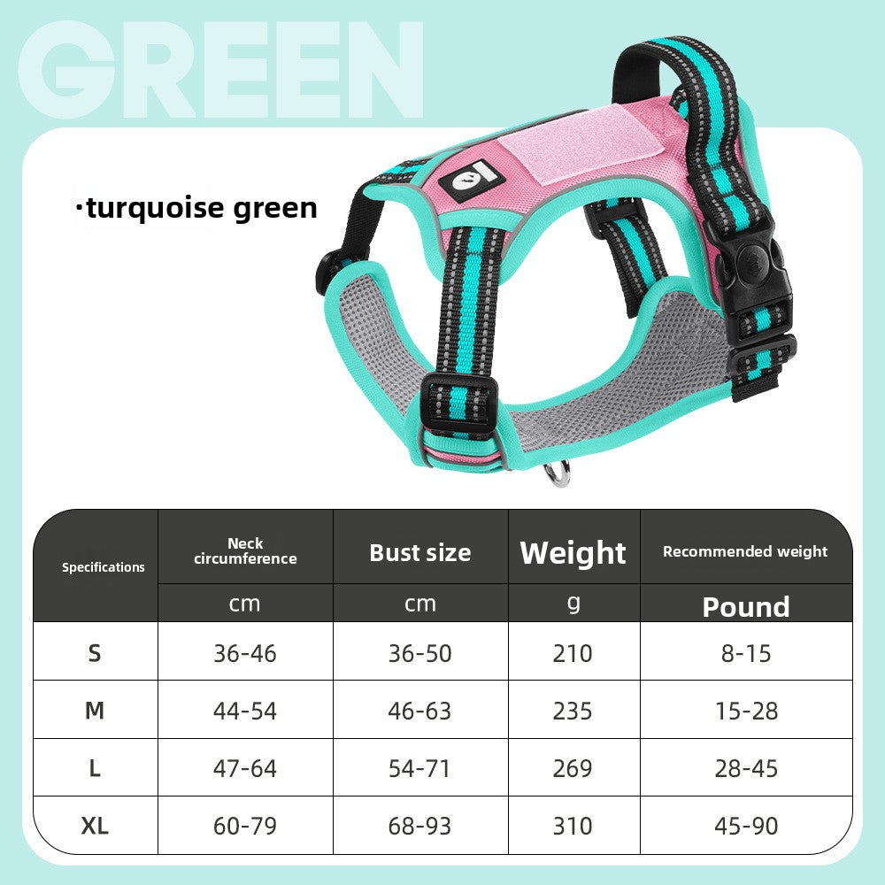 Reflective Dog Harness Anti-Explosion Pet Harness Vest