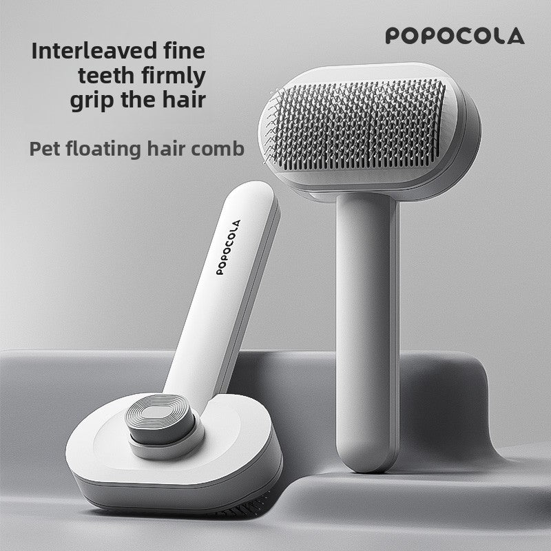 Deshedding Brush with One-Button Hair Release for Cats and Dogs