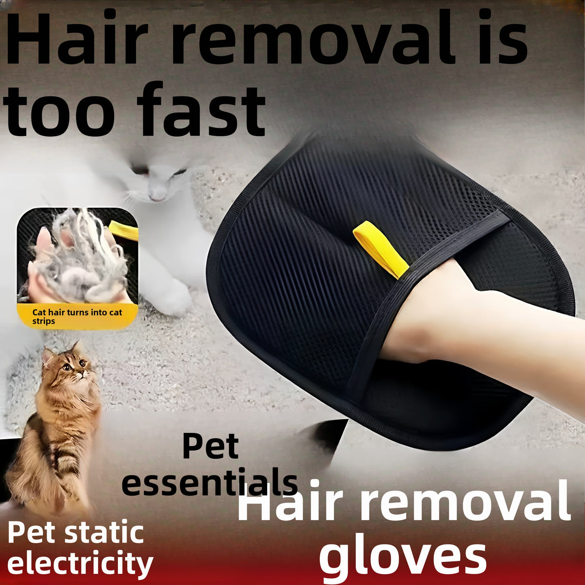 Static Lint Removal Gloves for Pet Hair, Reusable Mitts