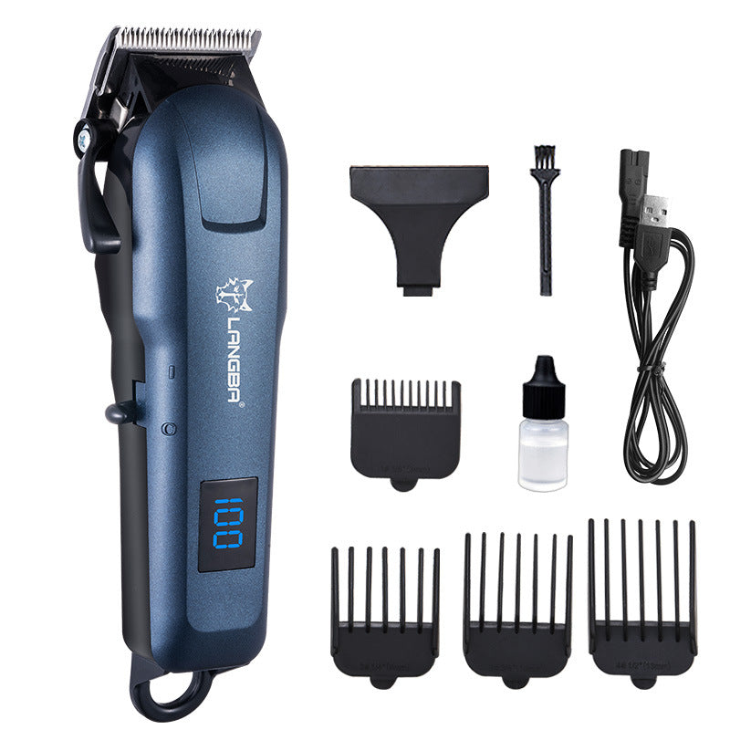 USB Pet Hair Trimmer with LCD Battery Display for Dogs and Cats