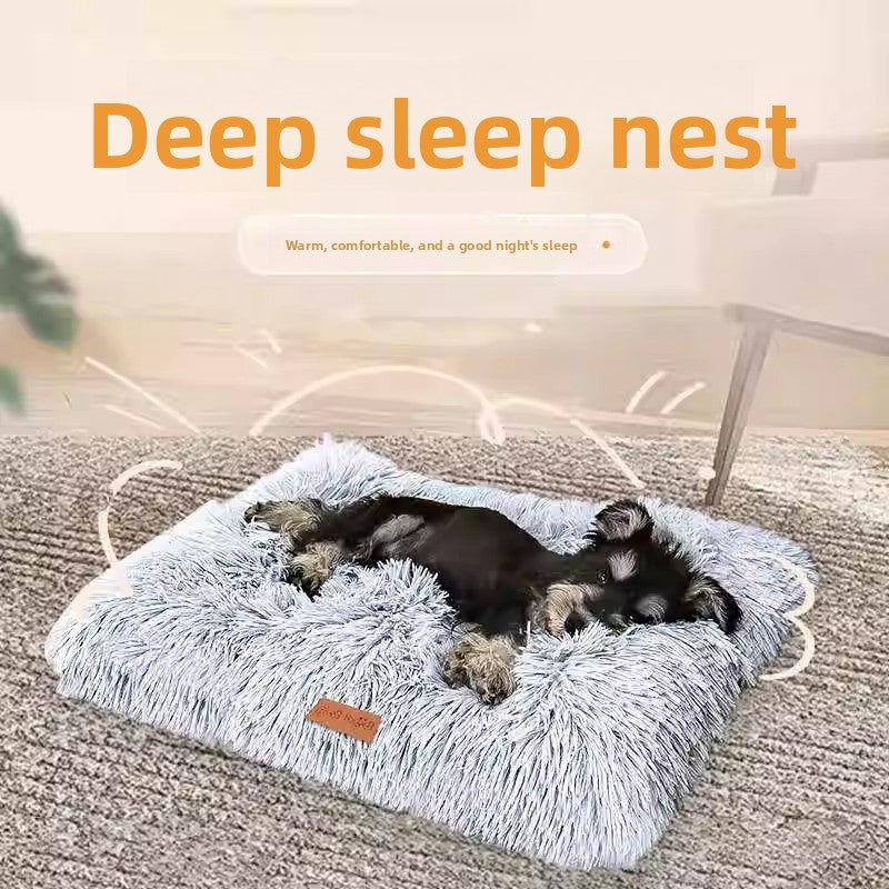 Thick Plush Cat Nest and Dog Sleeping Mat for Winter