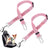 Dog car seat belt leads in many colours with metal clips