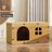 Wooden cat house with built-in scratching board, additional product photo