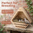 Hanging pine wood bird nest house for pigeons and doves, view 1