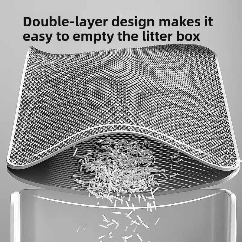 Waterproof Cat Litter Mat with Hexagonal Holes, Wear-Resistant EVA