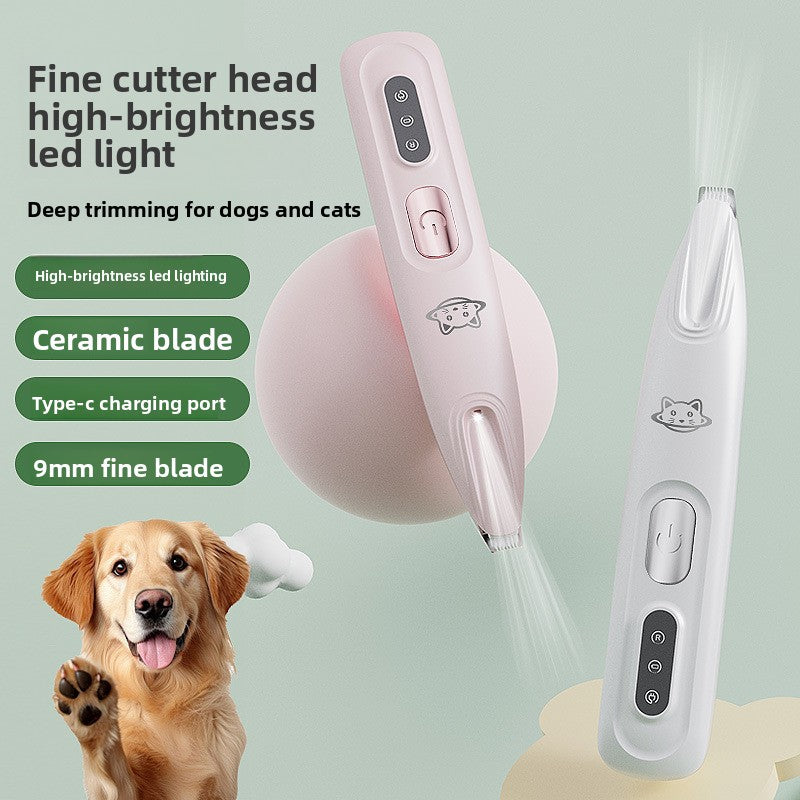 Waterproof Mini Dog Paw Trimmer, Rechargeable with 3 Comb Guides