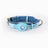 Dog collar and lead sets with tracker holder in five colours