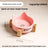 Anti-Spill Ceramic Pet Bowl with Wooden Stand and Cat Ear, Paw or Fish Bone Design