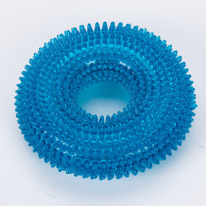 Squeaky tyre shaped TPR dog chew toy in several colours, view 16