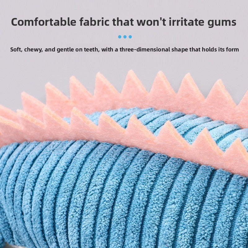 Plush crocodile squeaker toy for dogs and cats - photo 3