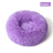 Plush round padded dog and cat bed in Purple