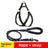 Reflective dog lead and collar set in Black 3-Piece Set, in use with a pet
