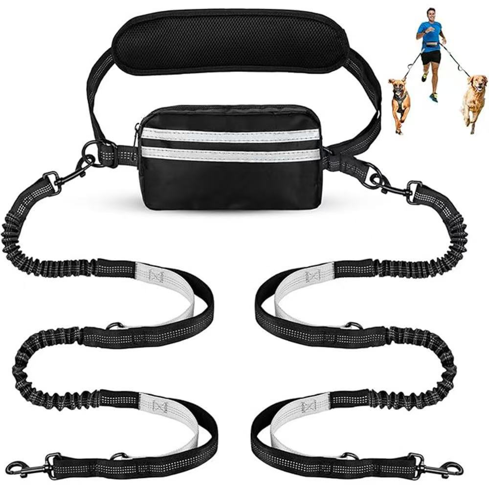 Hands-free dog running lead with waist belt and bungee, product photo