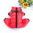 Fleece lined four-leg padded dog coat in Pink, in use with a pet