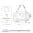 Clear portable bird travel cage with purple trim, view 5