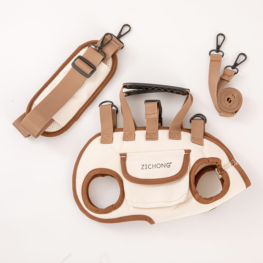Pet harness, lead and crossbody bag set, available from Pet Royale UK