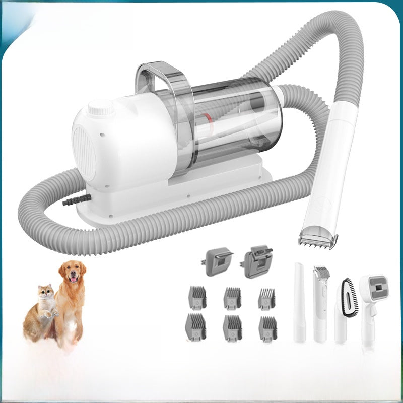 Electric Pet Hair Clipper with Built-In Vacuum for Trimming and Collecting Hair