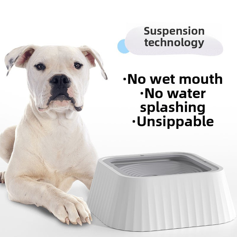 Floating Pet Drinking Bowl with Anti-Knock Base and Neck Protection for Cats and Dogs