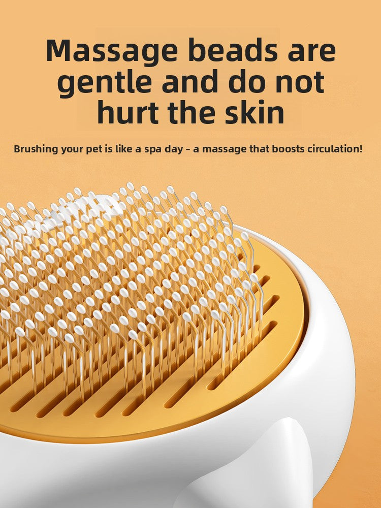 Dual-Function Pet Grooming Brush for Massage and Hair Removal