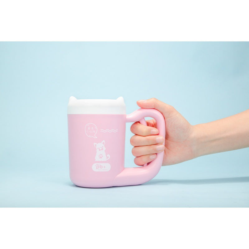 Silicone Paw Cleaning Cup with Handle for Muddy Dog Walks