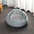 Crystal plush shell cat bed, soft semi enclosed nest, view 20
