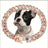 Rhinestone Cuban chain pet collar in Silver, close-up detail