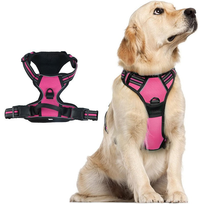 Reflective nylon vest dog harness, 4 sizes available