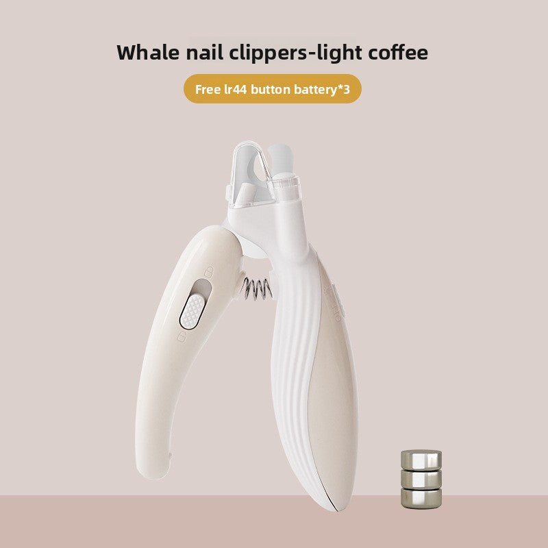 LED Pet Nail Clippers with Anti-Splash Cover and Bloodline Light