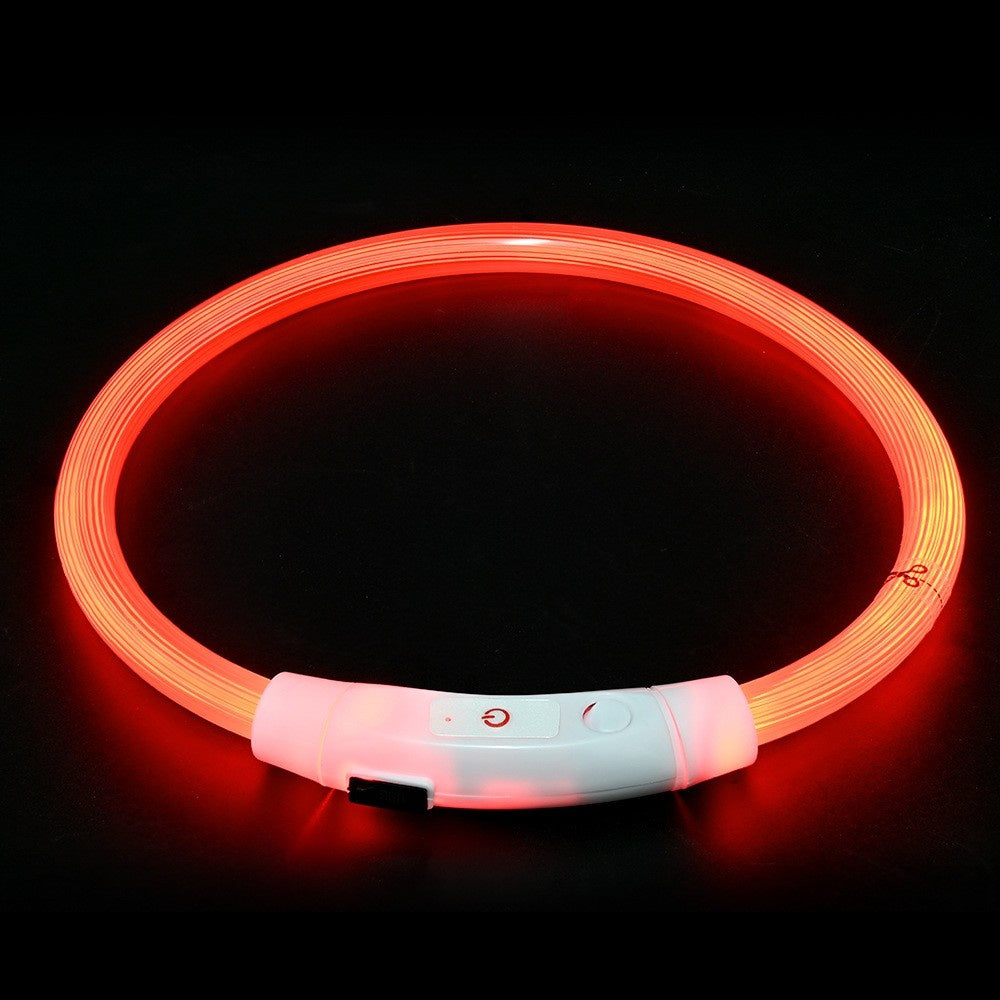 USB rechargeable luminous dog collar with coloured light, view 23