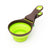 Foldable Silicone Pet Food Bowl with Scoop and Measuring Cup, Portable in Green or Pink